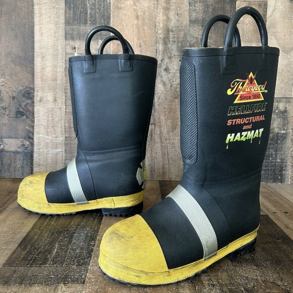 Thorogood 807 6000 Hellfire Steel Toe Hazmat Fire Fighting Work Boots Mens 8 W - Picture 1 of 12